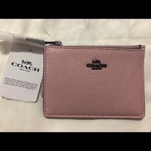 Coach Skinny ID Card Case Aurora pink + free gift